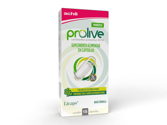 Prolive Suplemento Probiótico com 15 cápsulas
