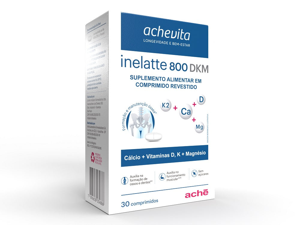 Inelatte Cálcio 800DKM 30 comprimidos