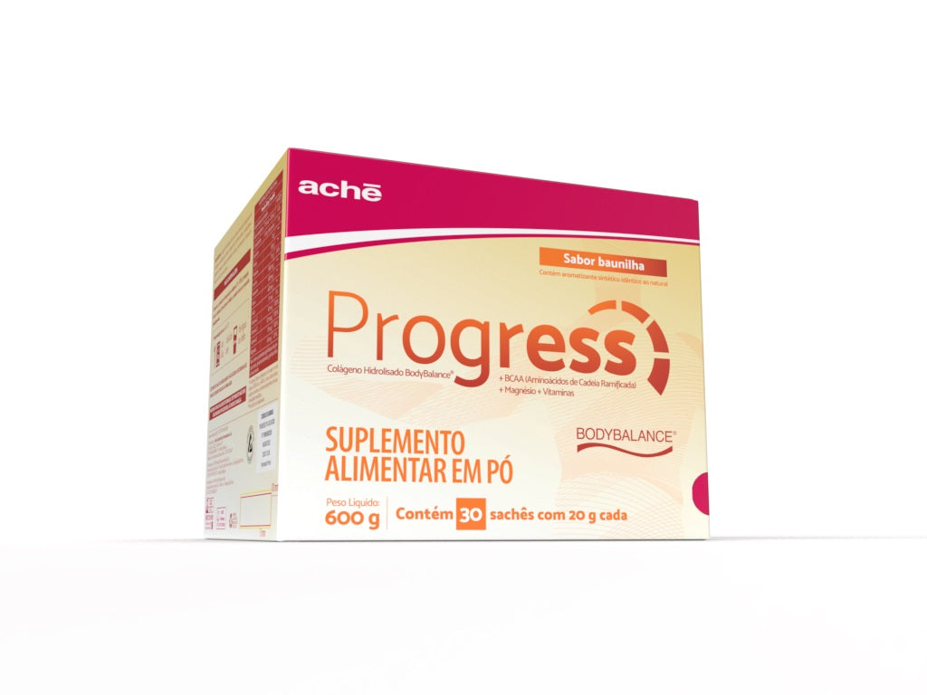 Progress Colágeno hidrolisado Body Balnace + BBCA + Magnésio + vitaminas 30 sachês