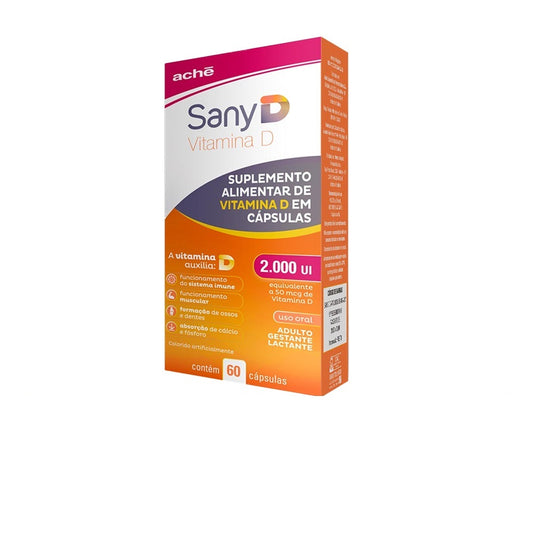 Sany D vitamina D Colecalciferol 2.000UI 60 cápsulas