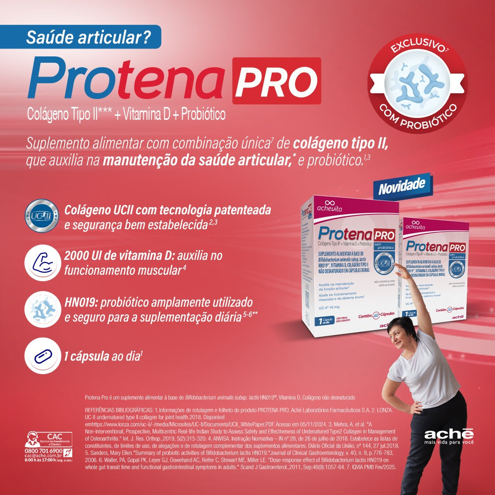 Suplemento Alimentar Protena Pro 60 cápsulas