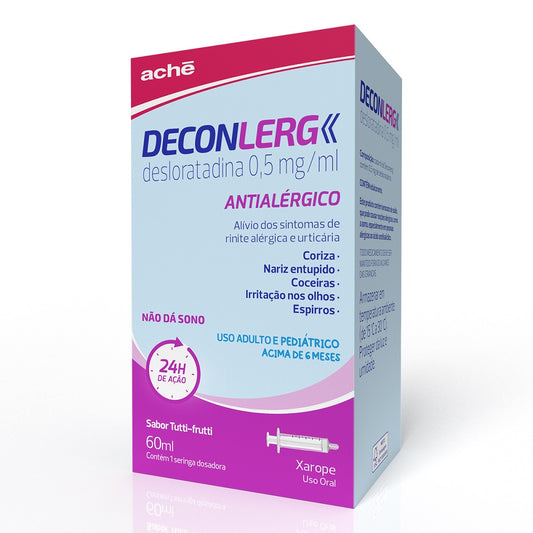 Deconlerg Desloratadina 0,5mg Xarope Tutti-Frutti 60ml + Seringa