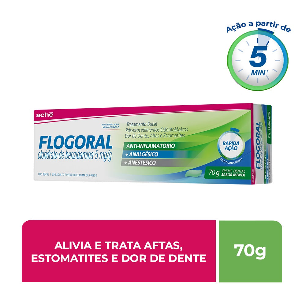 Flogoral Creme Dental com 70Mg