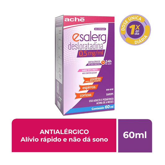 Esalerg Desloratadina 0,5mg/ml Xarope Tutti-Frutti 60ml