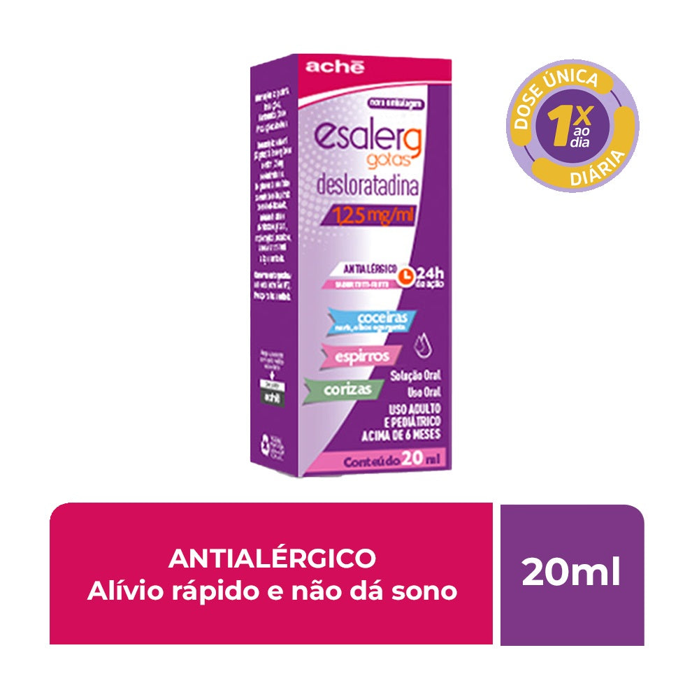 Esalerg Desloratadina 1,25mg/ml Solução em Gotas 20ml