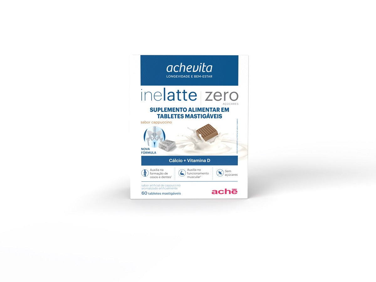 Inelatte Cálcio + Vitamina D Cappucino 60 tabletes