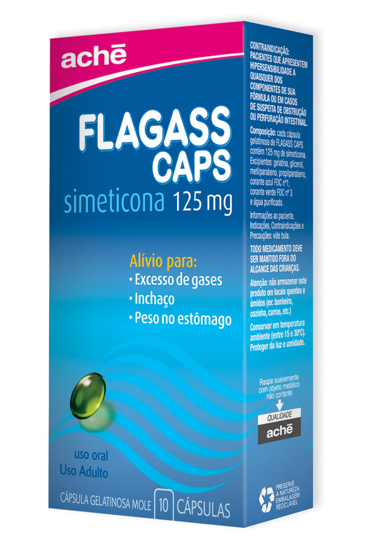 Flagass Caps Simeticona 125mg 10 Cápsulas