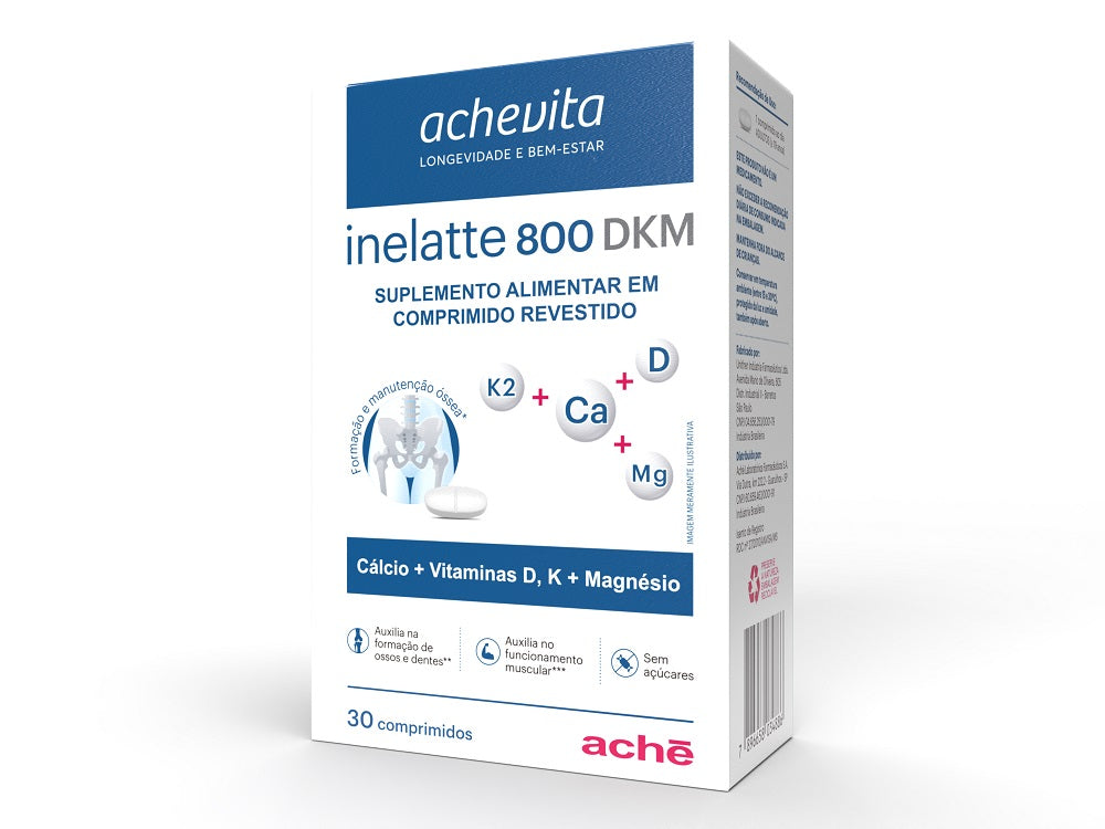 Inelatte Cálcio 800DKM 30 comprimidos