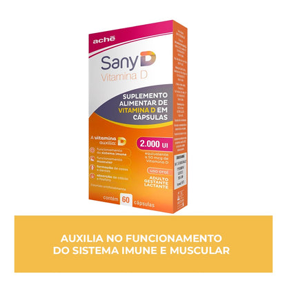 Sany D vitamina D Colecalciferol 2.000UI 60 cápsulas