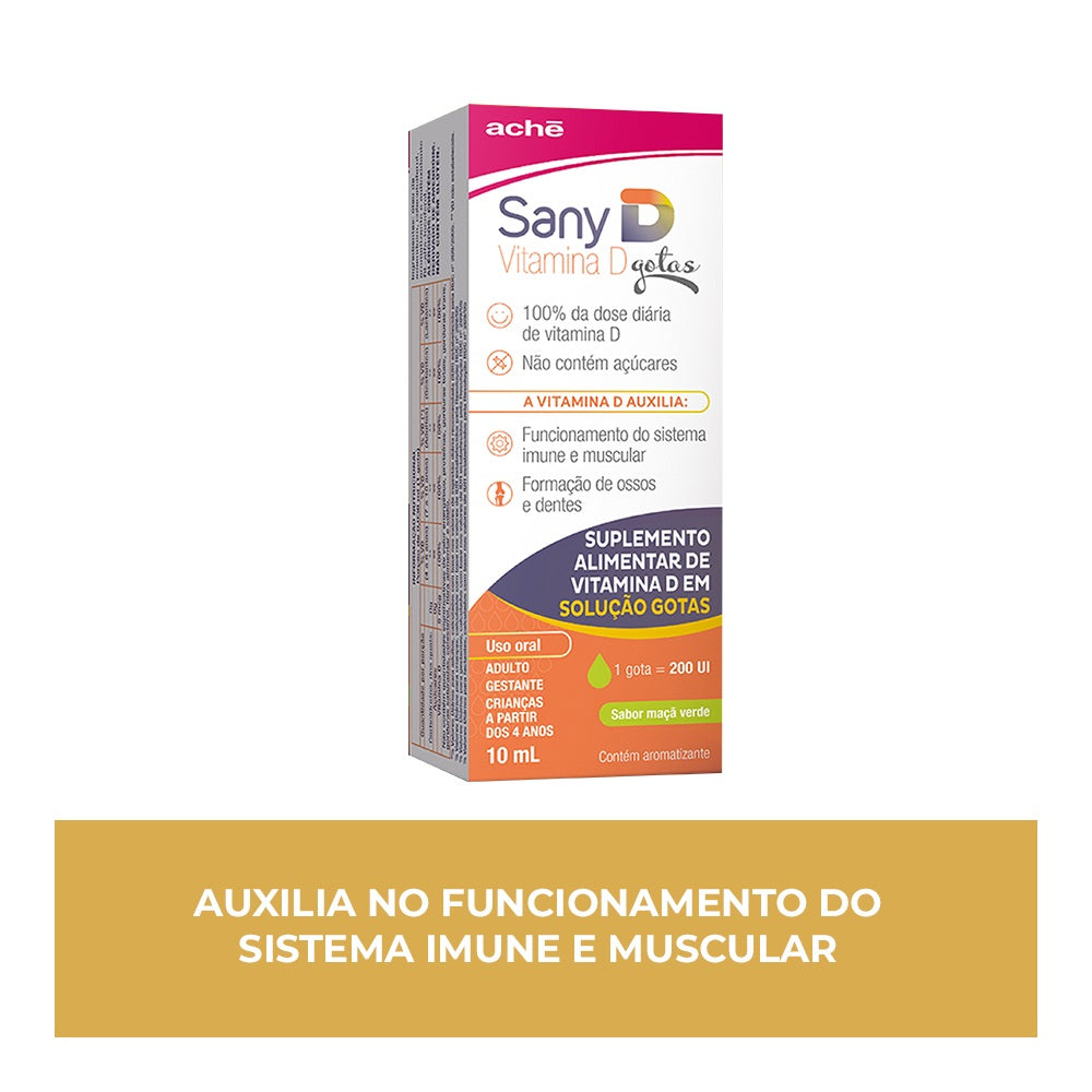 Sany D 200Ui Gotas Sabor Maça Verde com 10Ml