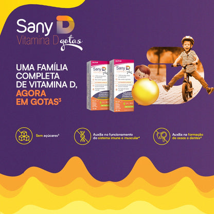 Sany D 200Ui Gotas Sabor Maça Verde com 10Ml