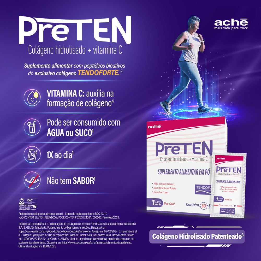 Preten Colagéno + Vitamina C 30 Sachês