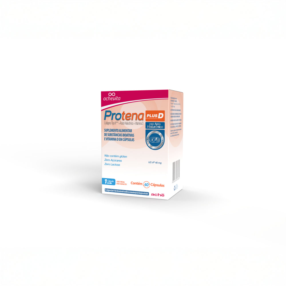 Protena Plus D Colágeno Tipo II + Ácido Hialuronico +  Vitamina D - 60 cápsulas