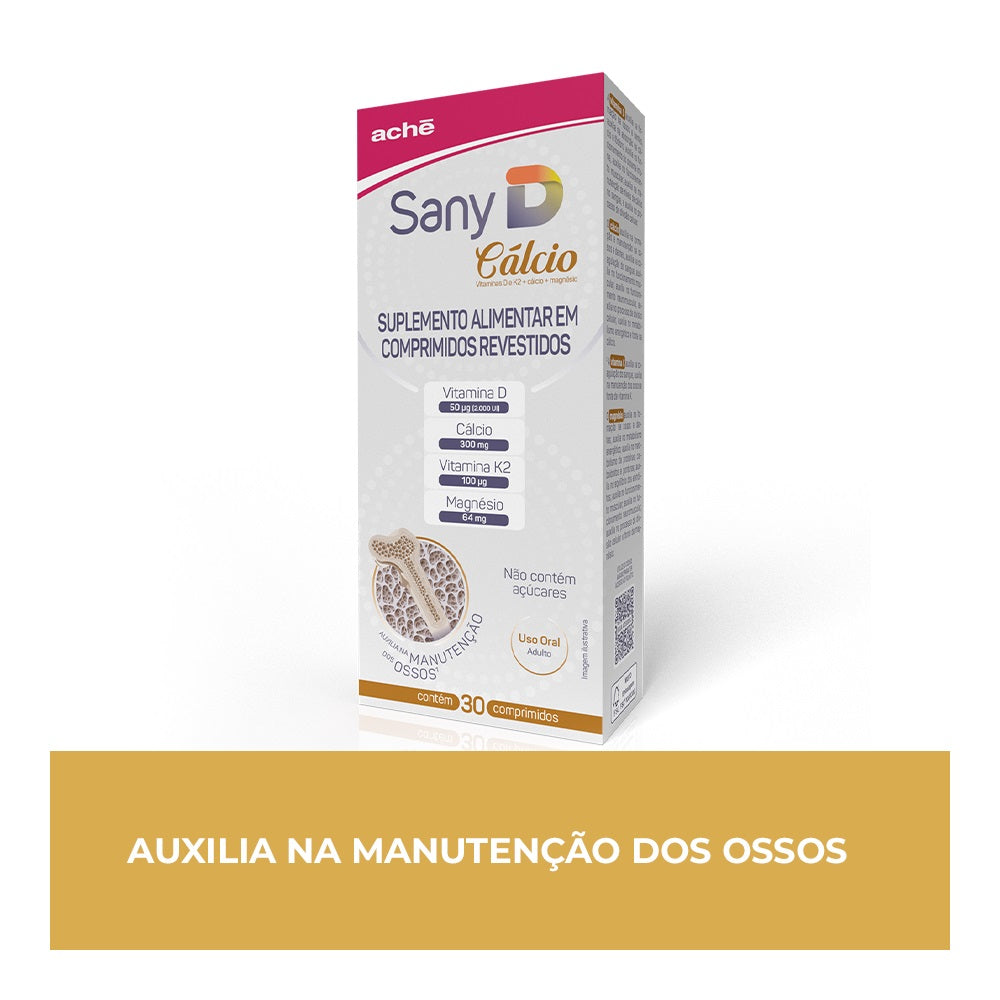 Sany D Vitamina D 2.000UI + Cálcio 300mg 30 comprimidos