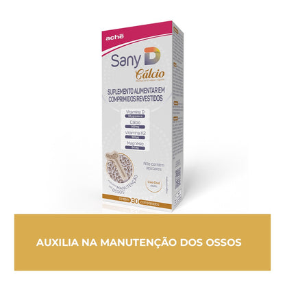 Sany D Vitamina D 2.000UI + Cálcio 300mg 30 comprimidos