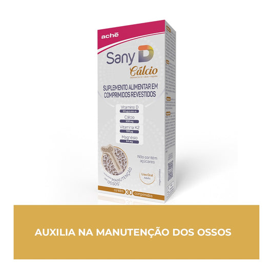 Sany D Vitamina D 2.000UI + Cálcio 300mg 30 comprimidos