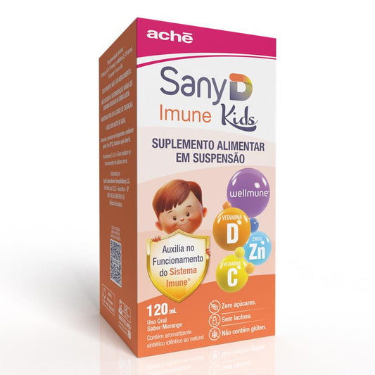 Sany D Imune Kids Suspensão Oral Morango 120ml