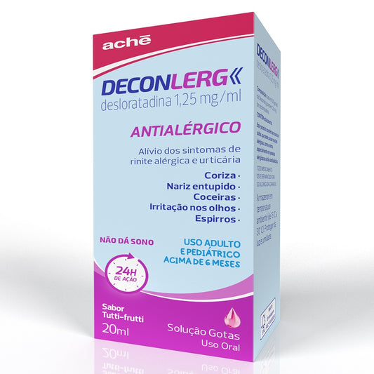 Deconlerg Desloratadina 1,25mg/ml Solução Oral Gotas Tutti-Frutti 20ml