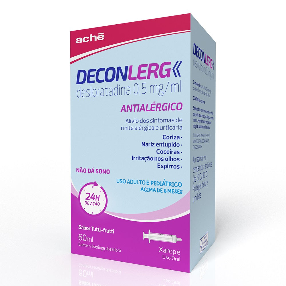 Deconlerg Desloratadina 0,5mg Xarope Tutti-Frutti 60ml + Seringa