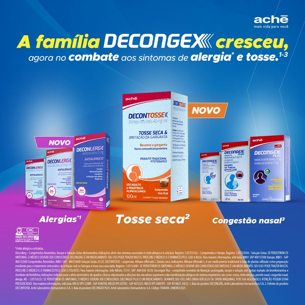 Deconlerg Desloratadina 0,5mg Xarope Tutti-Frutti 60ml + Seringa
