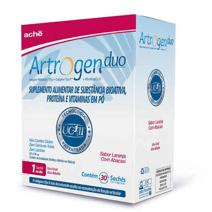 Artrogen Duo Colágeno Sabor Laranja com Abacaxi - 30 Sachês de 11g cada
