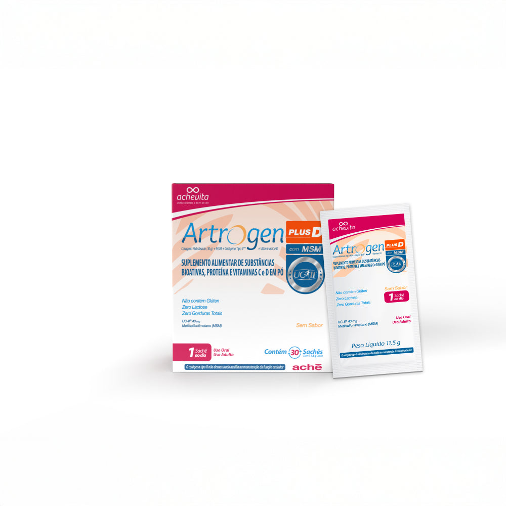 Artrogen Plus D Colágeno + MSM 30 sachês