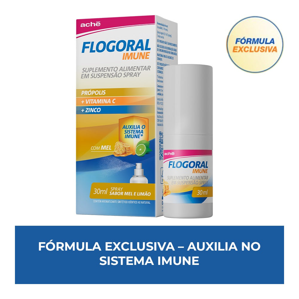Flogoral Imune Mel e Limão Spray 30ml